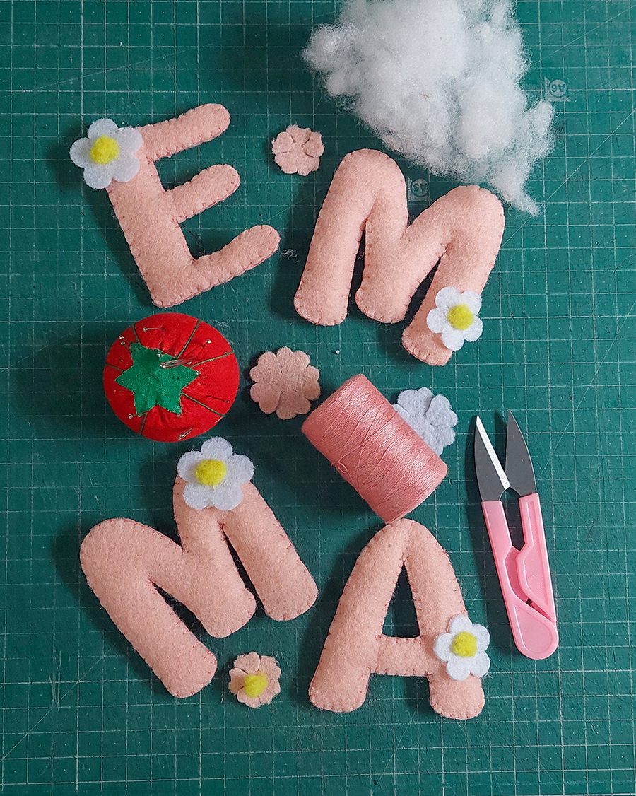 Nome em feltro com enchimento - Image 2